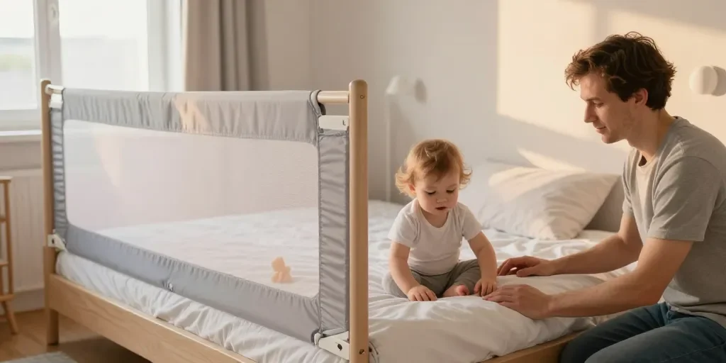 ¿Cuándo deberías poner una barrera de cama a tu bebé?
