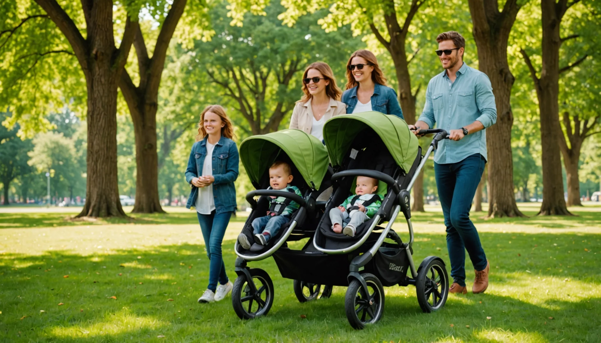 Poussette Familidoo: descubre el secreto para paseos inolvidables con cuatrillizos.