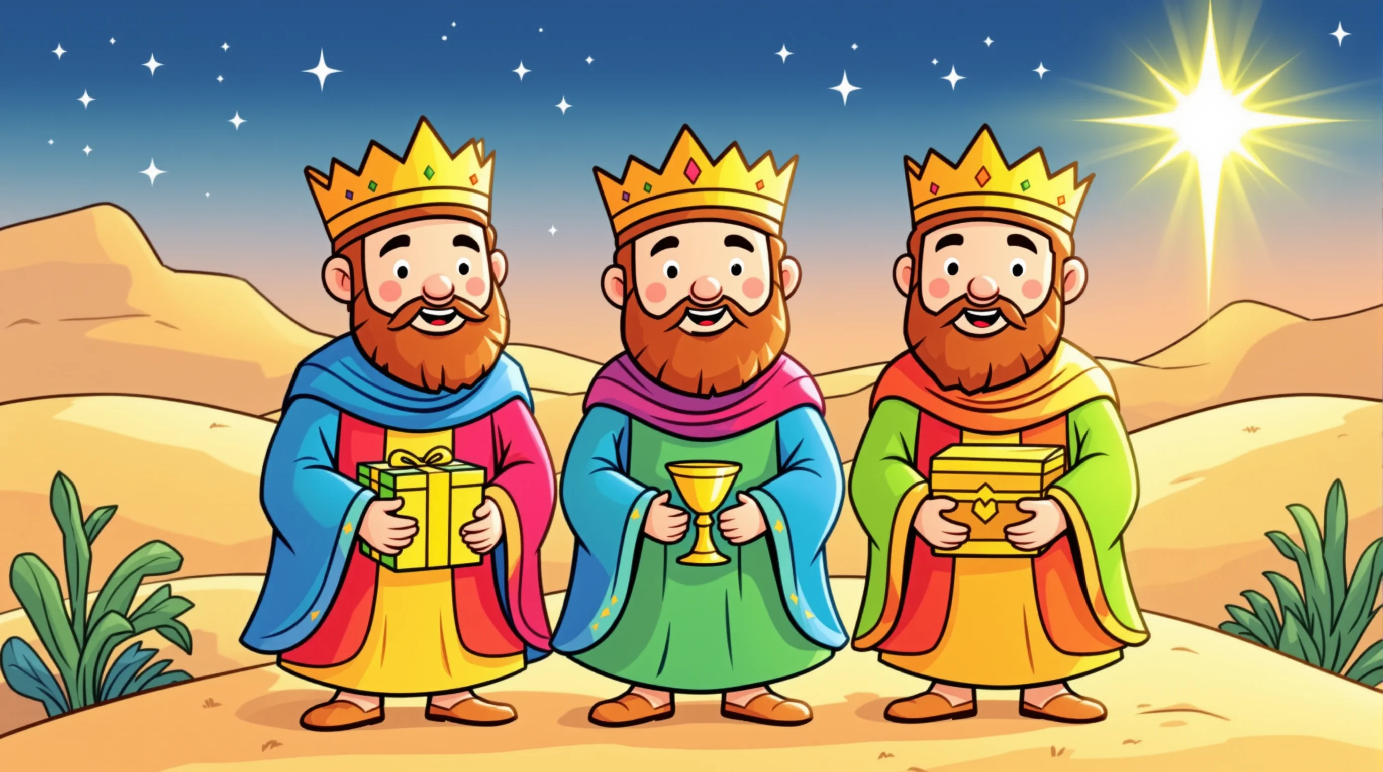 Reyes Magos dibujo: las mejores ideas para colorear con niños