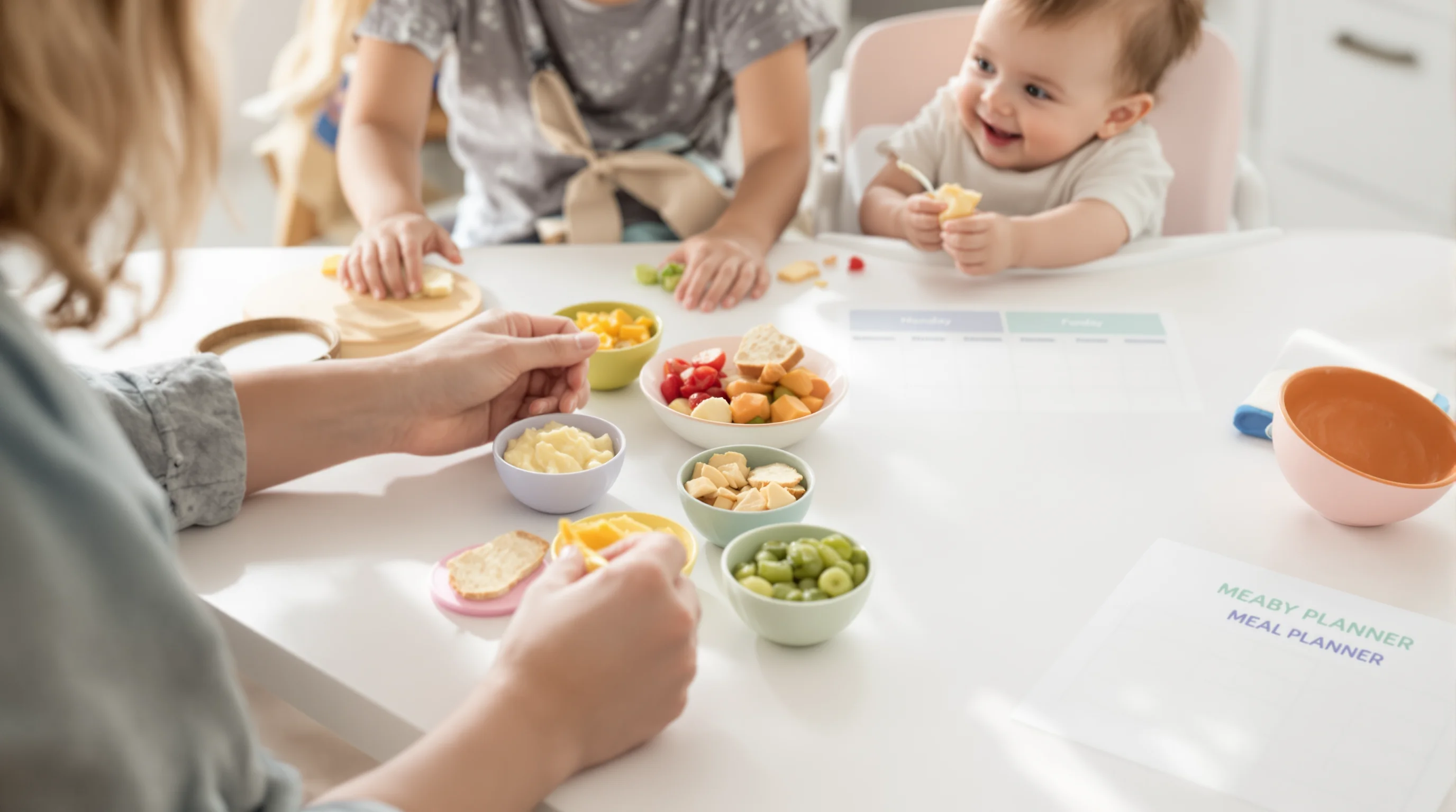 Tabla de alimentación para bebés de 0 a 12 meses: 7 pasos para organizar las comidas semana a semana